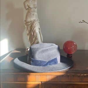 Gerard Darel Blue Wide-Brim Hat